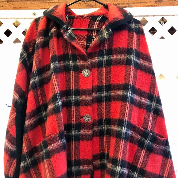 Unknown Jackets & Blazers - Vintage 100% Wool Poncho